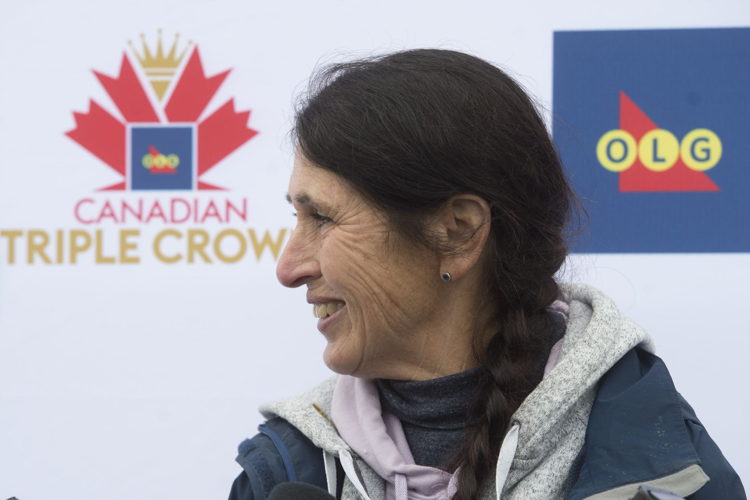 Josie Carroll speaking to media on October 19, 2020 at Woodbine. (Michael Burns photo) Josie Carroll speaking to media on October 19, 2020 at Woodbine. (Michael Burns photo)