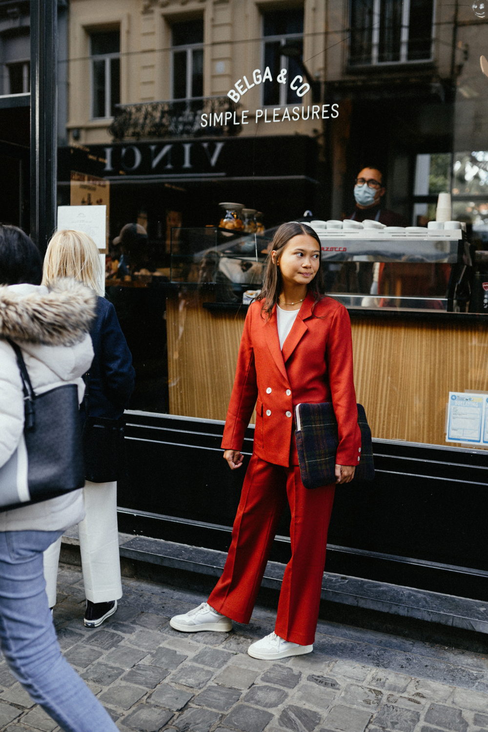 Mardi Editions - Veste Geraldine Laine Orange - 275€ + Pantalon Isabelle Laine Orange - 175€ .3