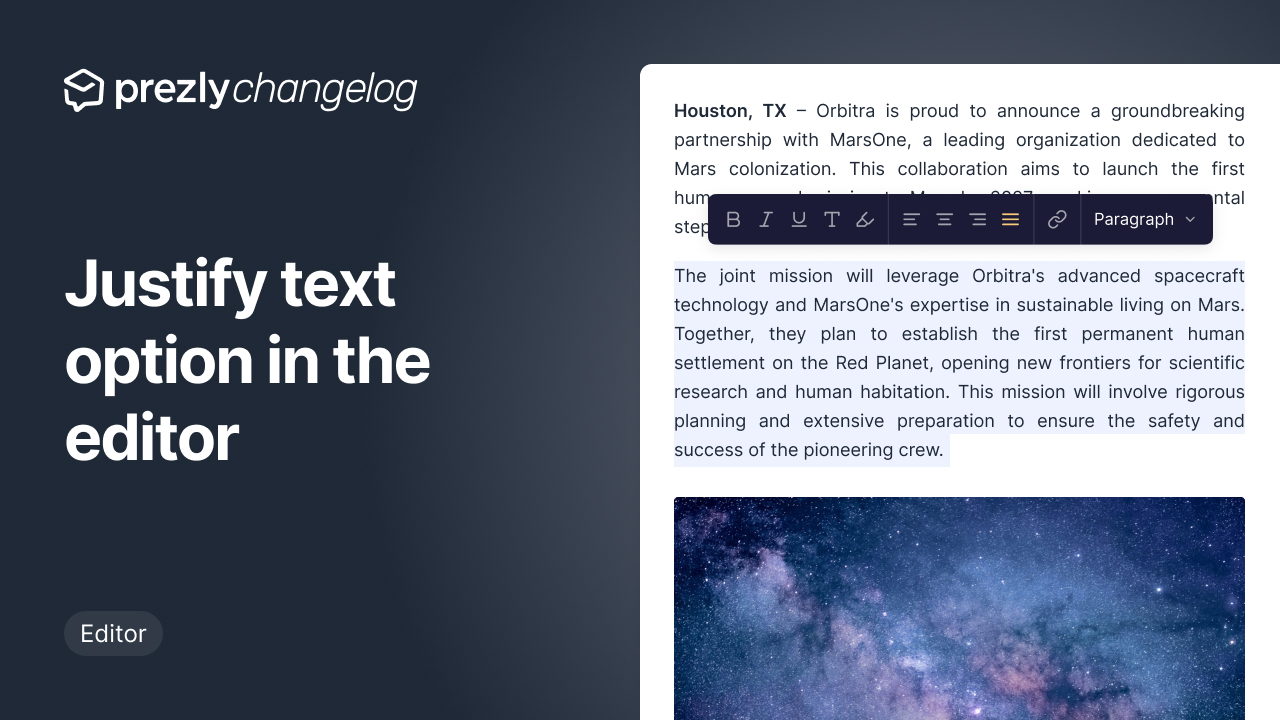 New formatting option: Justify your text