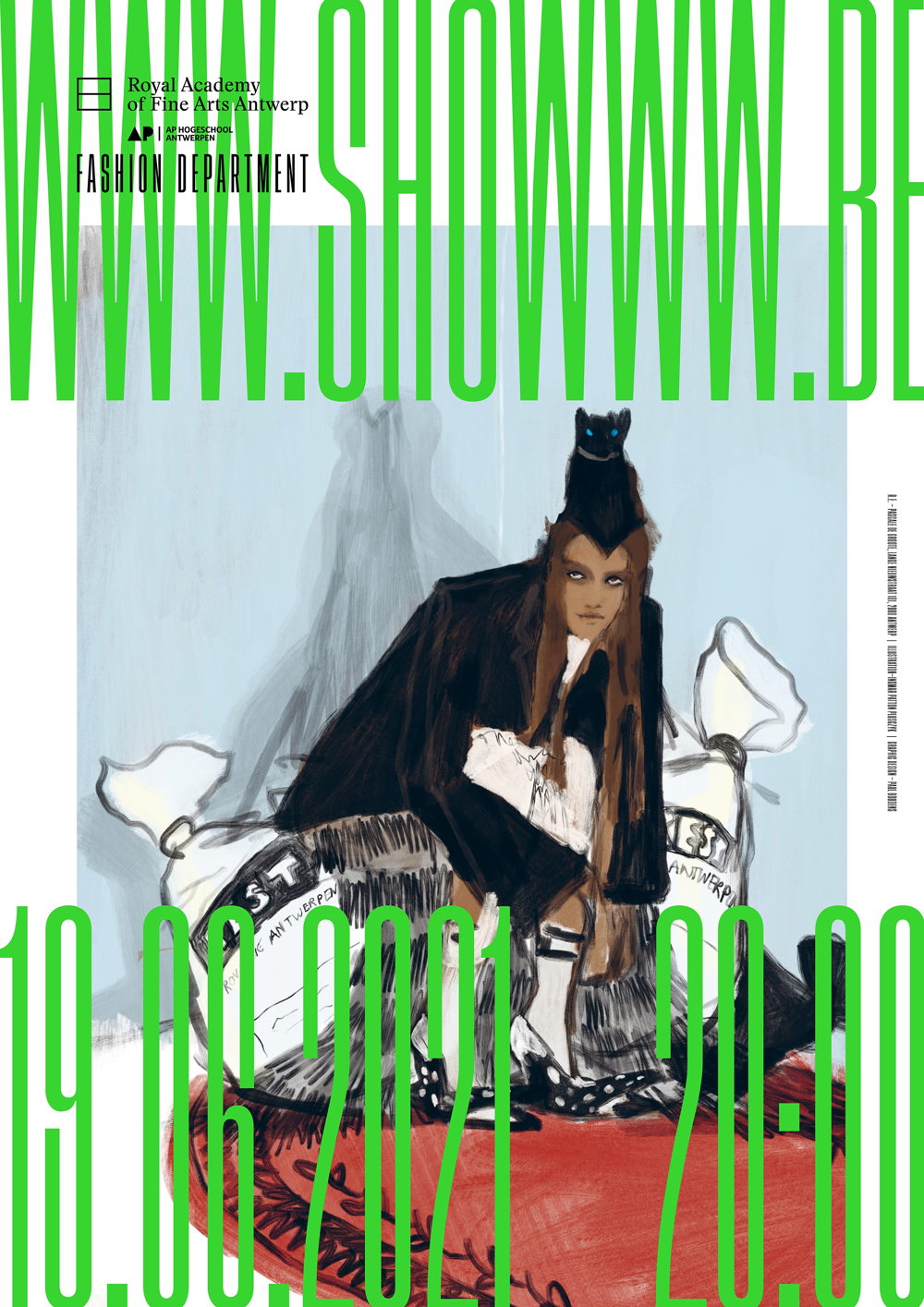 WWWSHOWWW Poster © Drawing: Ingmar Patton Plusczyk, Graphics: Paul Boudens