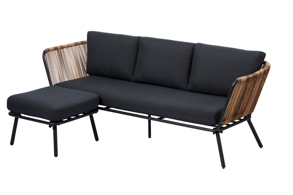ACAPULCO Set lounge, naturel, H74.5xL210xP75cm, 699€