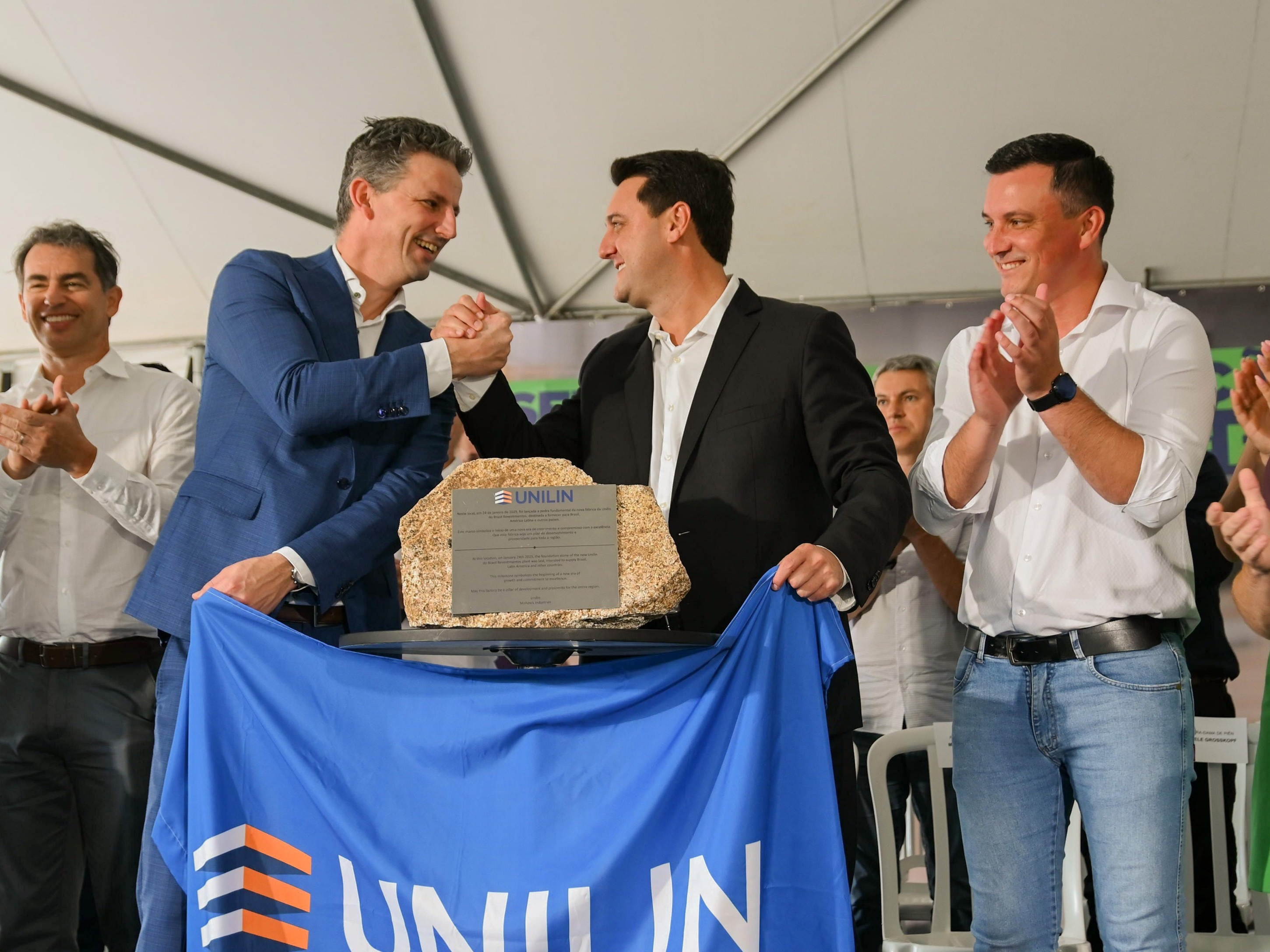 Unilin lays foundation stone for new laminate flooring plant in Brazil to drive Quick-Step expansion in Latin America 