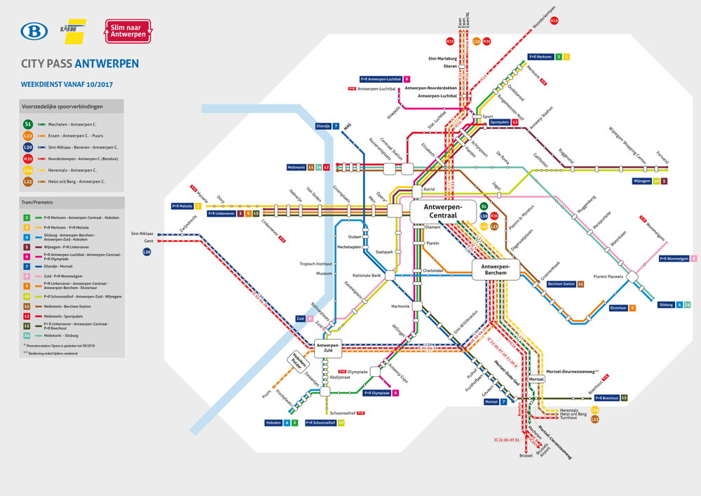 Antwerpse treinstations voor de City Pass Antwerpen