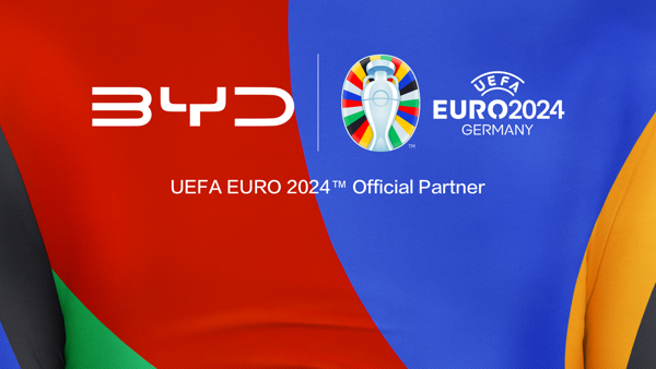 BYD wordt officiële partner en officiële partner voor e-mobiliteit van UEFA EURO 2024™