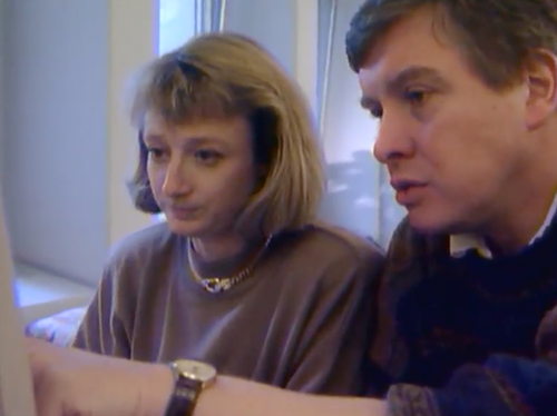 Martine Tanghe en Dirk Sterckx in 1991 - (c) VRT