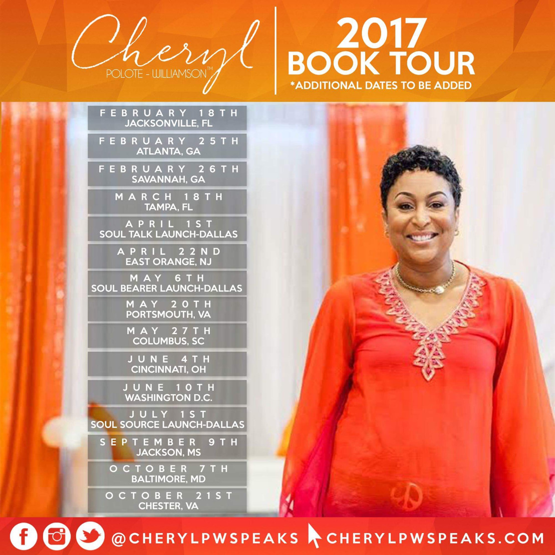 4 Time Best Selling Author Cheryl Polote-Williamson Announces Affirmed Book Tour with a hometown visit to Savannah, GA.