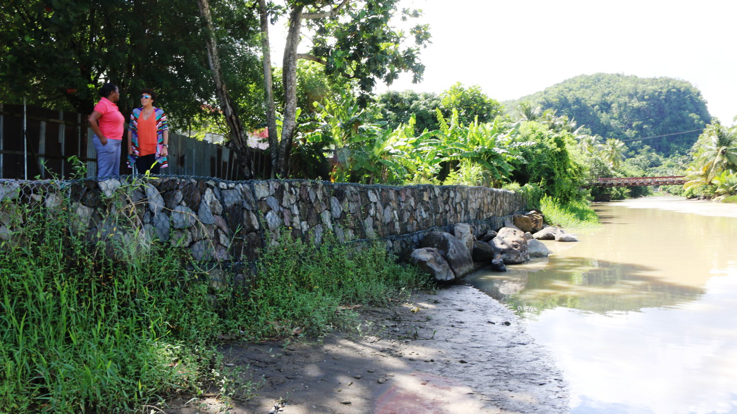 River Bank Stabilisation at Anse La Raye, St. Lucia.