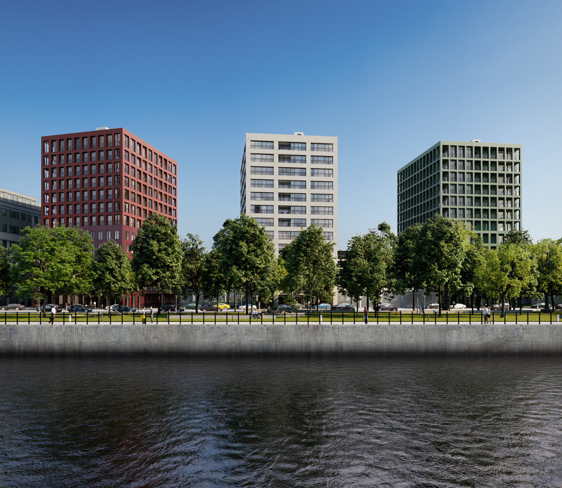 Les anciens bâtiments KBC transformés en logements