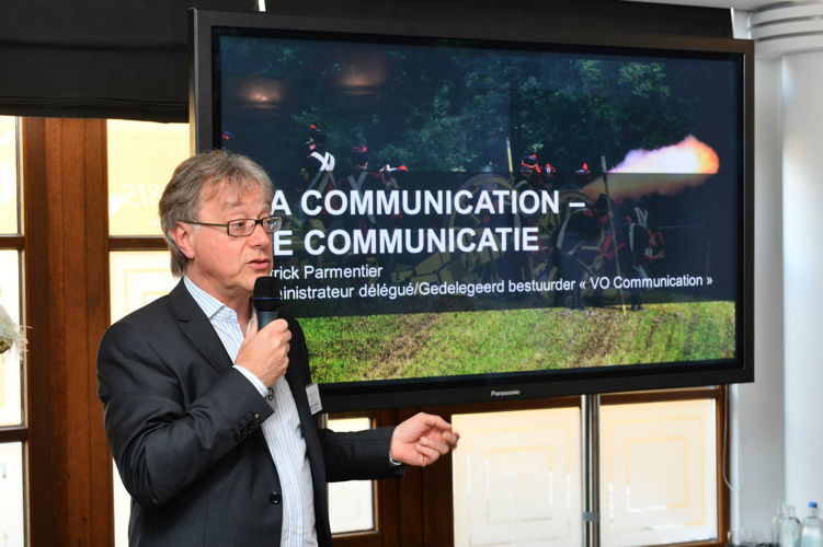 Waterloo 2015 - Patrick Parmentier, administrateur délégué de Voice et de Vo Communication, présente la stratégie de communication à la presse