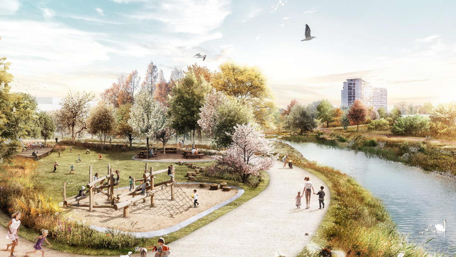 Activiteitenzone parkeiland ©Ontwerpteam Ringpark Het Schijn