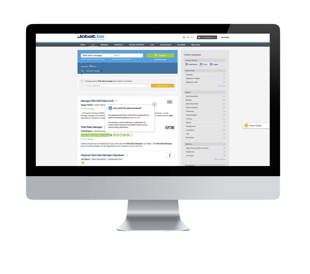 Joblijst sales rep