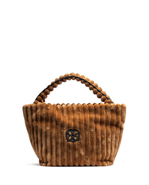 Unisa_FW24_ZROSELLA_VISON STRIP DARK CAMEL_EUR109,90