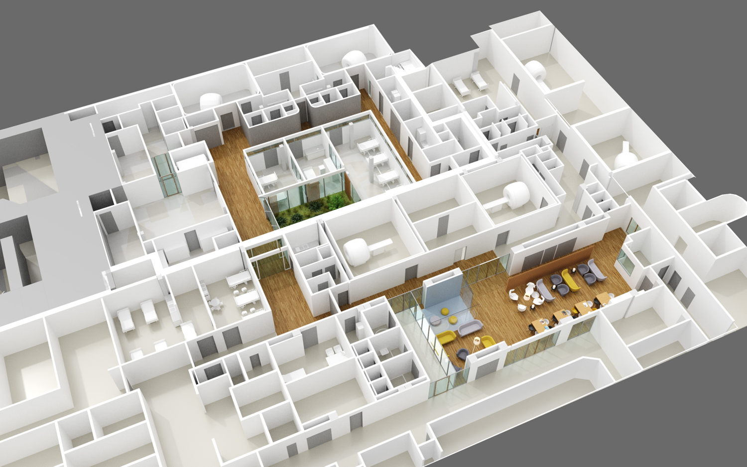 Maquette van het nieuwe protontherapiecentrum
© de Jong Gortemaker Algra
