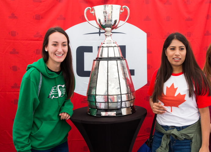 Fans taking in Canada Day with the Grey Cup. Photo Credit: Jim Ross/CFL