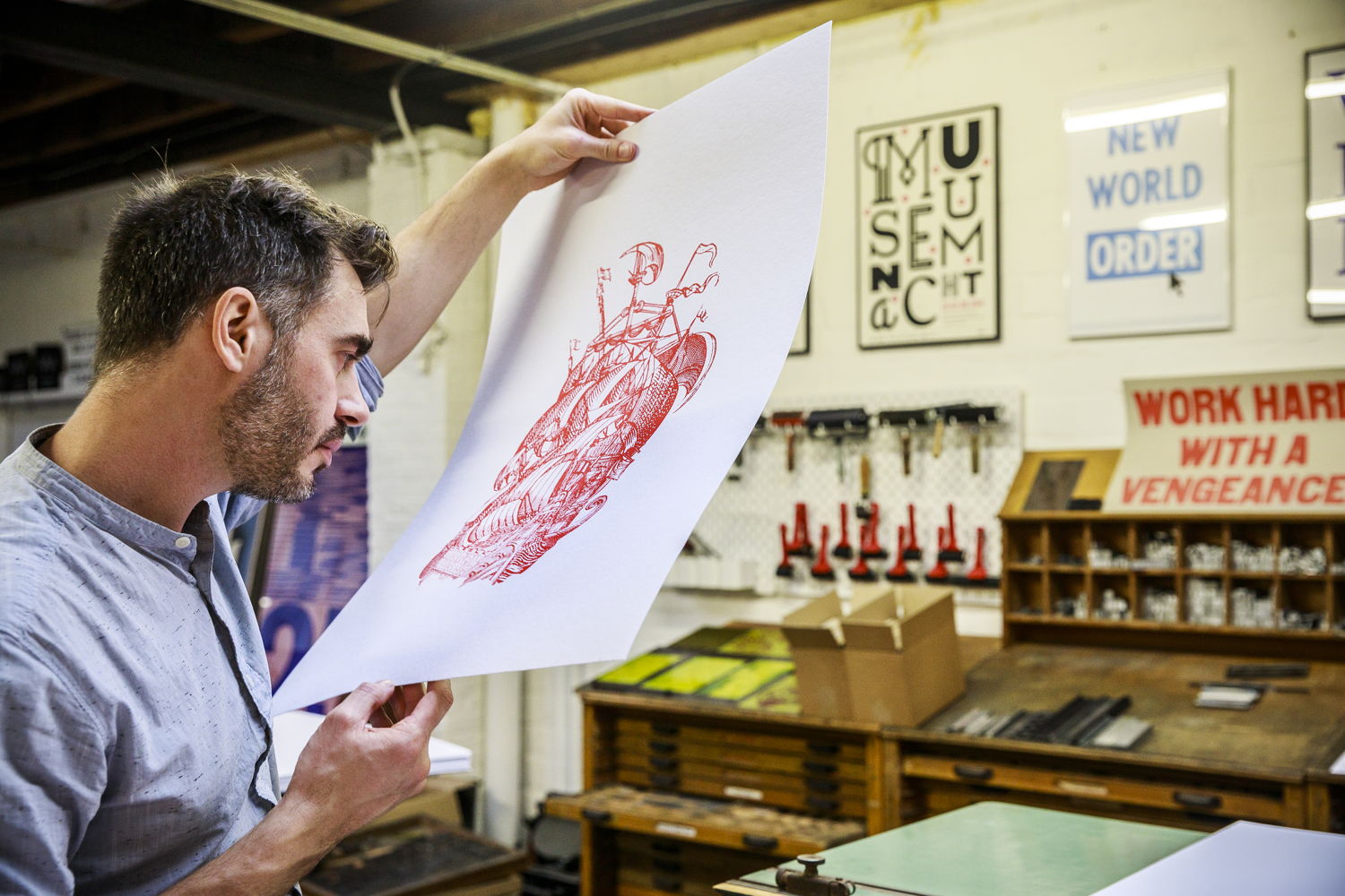 The Print Project | Achter de schermen: in het drukkersatelier van Supercollect. Foto: Victoriano Moreno