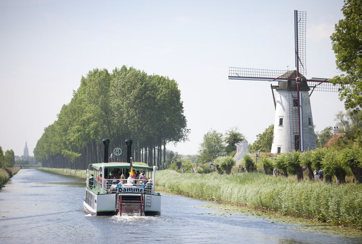 Lamme Goedzakmolen aan de Damse Vaart ©Toerisme Vlaanderen