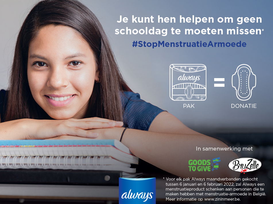 Meer dan 25.000 Belgische jongeren zeggen al lessen te hebben gemist tijdens hun regels doordat ze geen geld hadden om menstruatieproducten te kopen