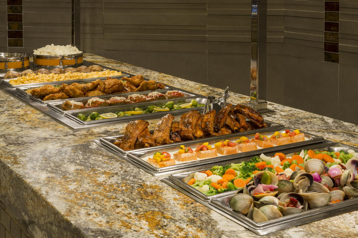 Favorites on the buffet at Monarch Casino Resort Spa