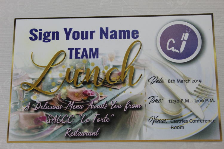 OECS Winners Lunch. © Garfield Charles