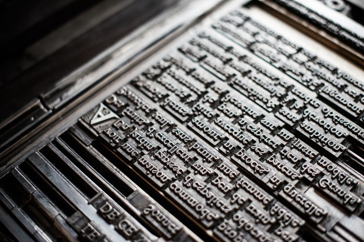 Museum Plantin-Moretus, typography collection, photo: Noortje Palmers