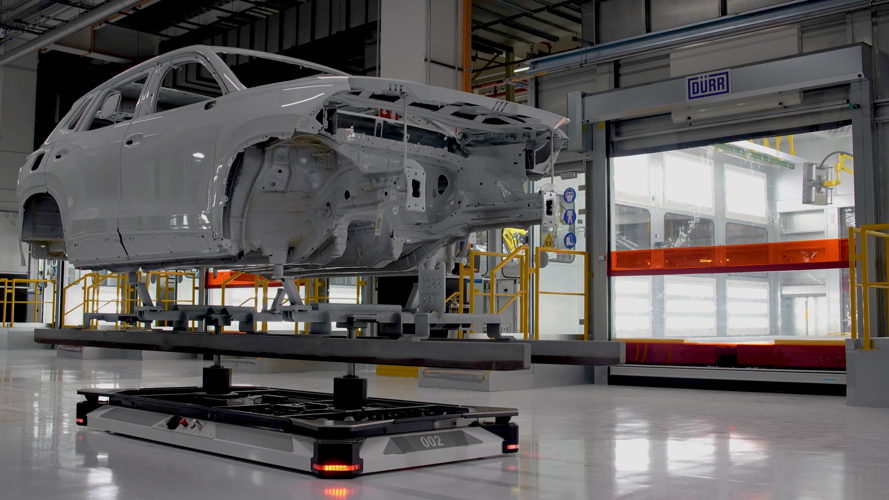 Dispositivos AGV,  Nueva Nave de Pintura Volkswagen de México