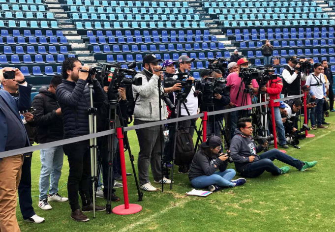 Certains des représentants des médias qui ont assisté au camp d'évaluation à Mexico. Crédit photo: LCF.ca.