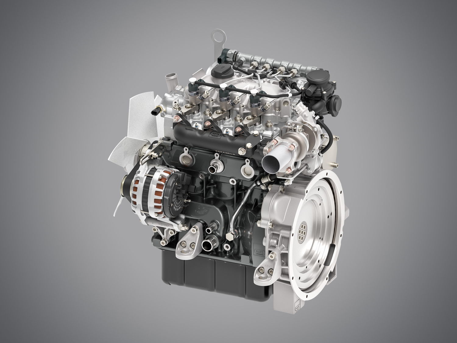 New Hatz H-series 3H50T engine: compact, high performance, Stage V compliant (computer drawing: Hatz)