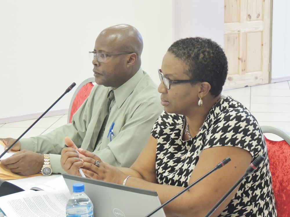 OECS Programme Officer for Agriculture - George Alcee (left)