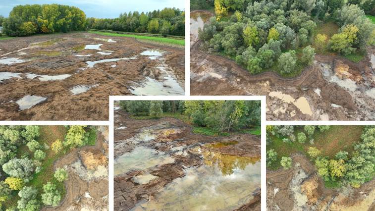 Enkele luchtbeelden van de afgraving van de noordelijke zone (begin oktober). ©VLM, Wouter Pattyn