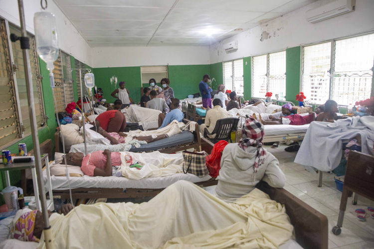 General view of one of the rooms at the general hospital in Les Cayes. MSF is supporting the hospital with supplies. Copyright: Steven Aristil / MSF