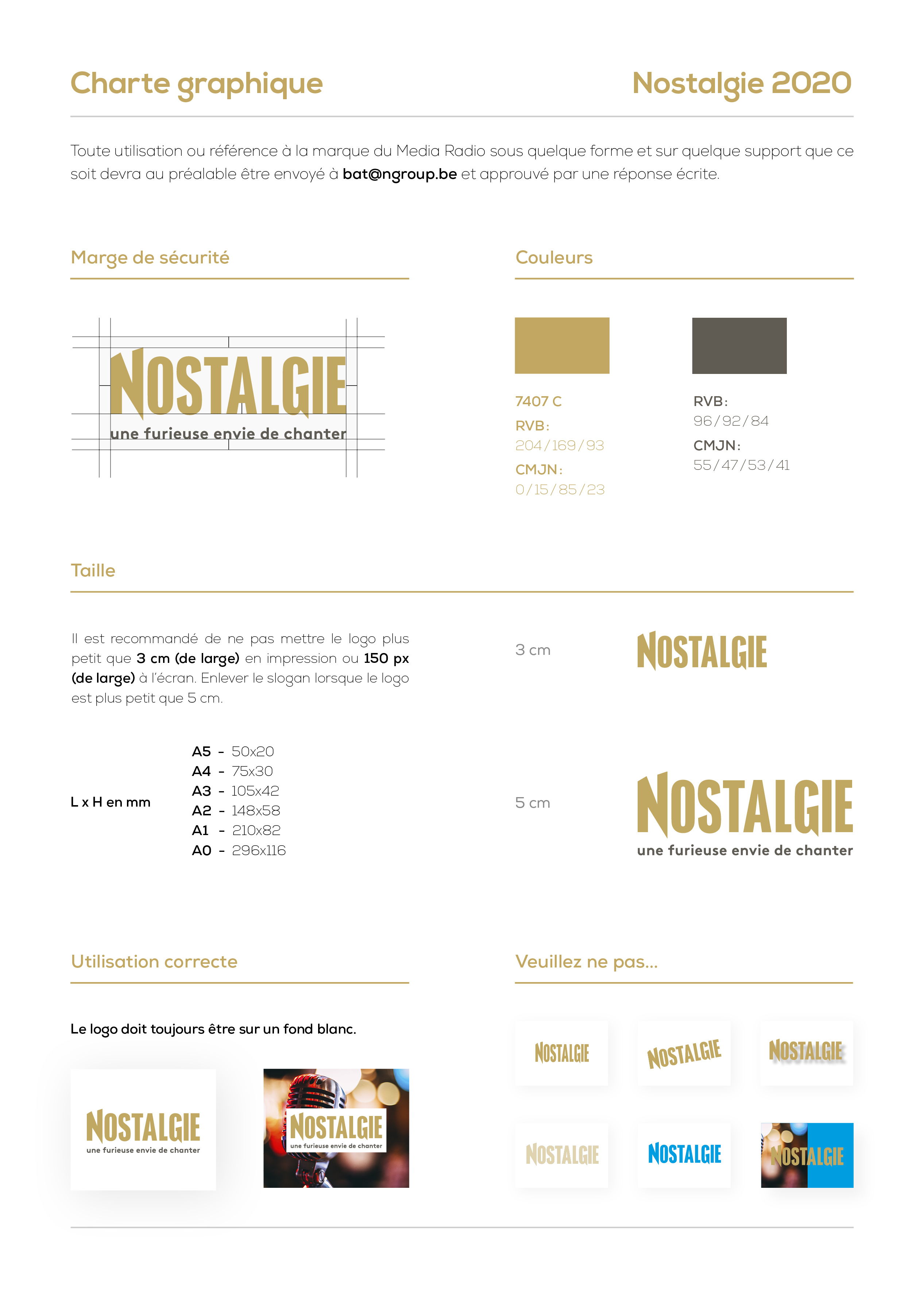 Charte graphique Nostalgie