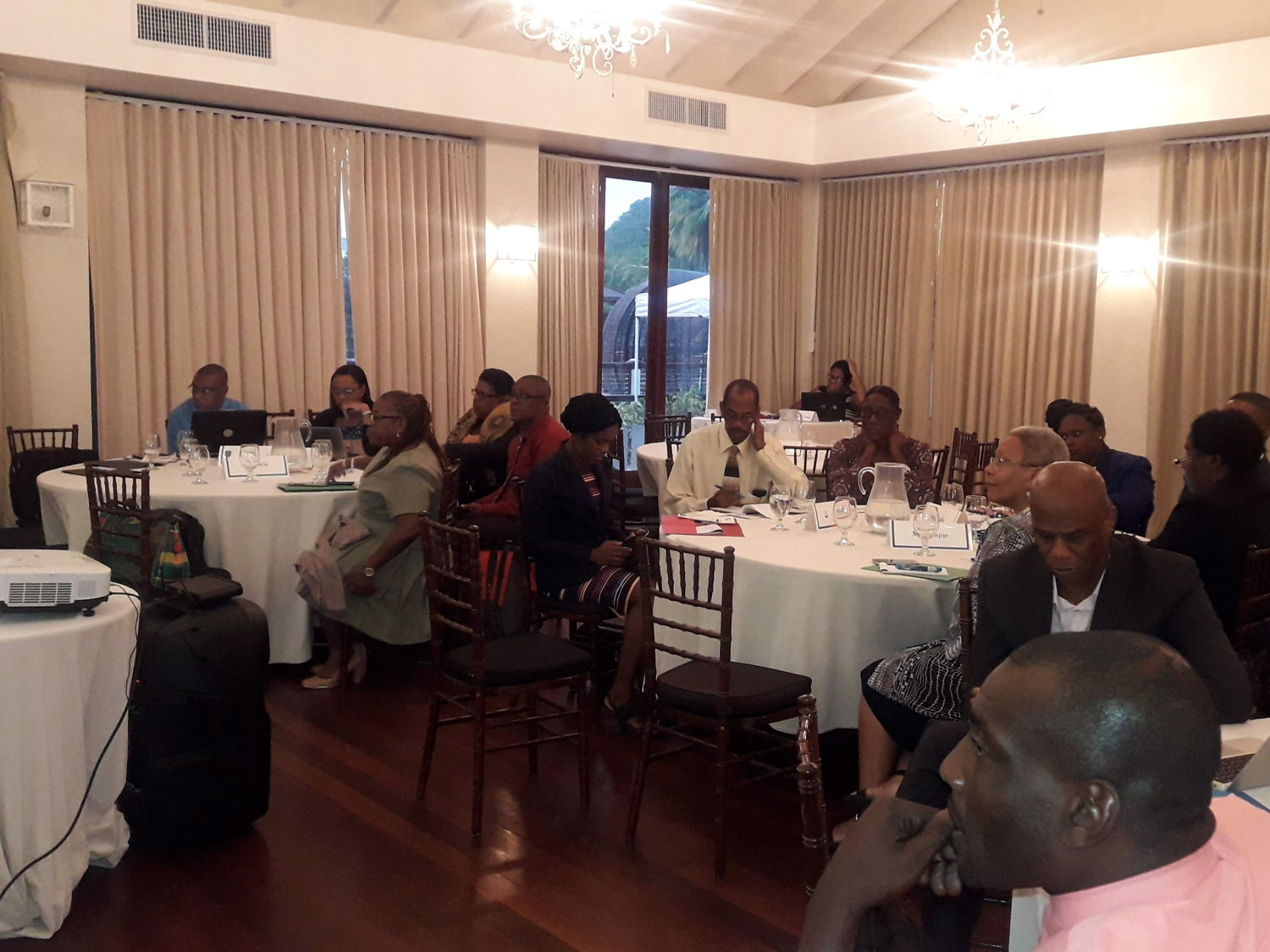 Regional Chief Education Officers, Chief Medical Officers and Directors of Social Development from the OECS Member States meet at Marigot Bay Resort and Marina in Saint Lucia to review a recent assessment of School Feeding Programmes in the Region.