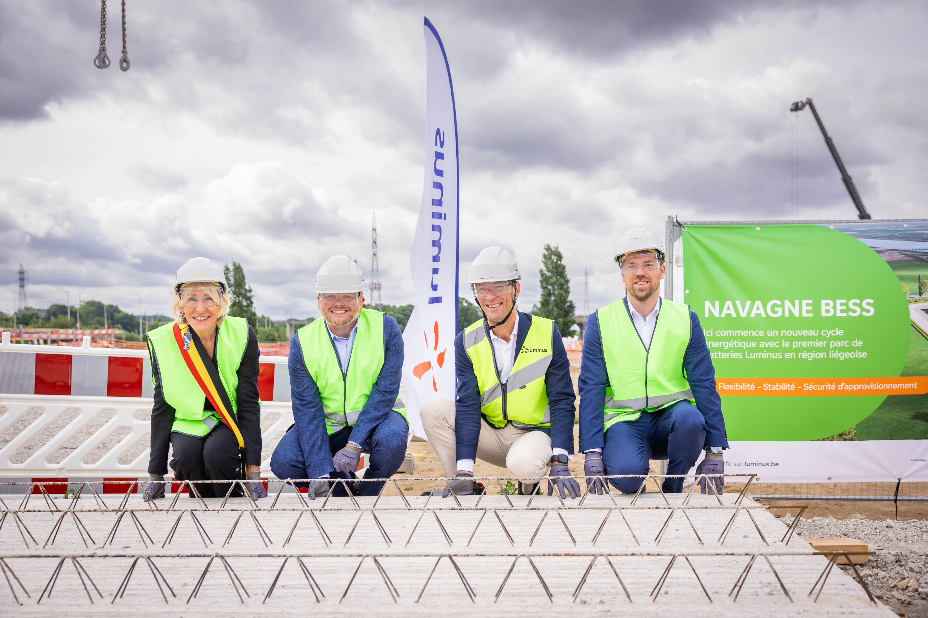 Première pierre du parc de batteries de Luminus à Navagne : l’atout « flexibilité » aux côtés des renouvelables