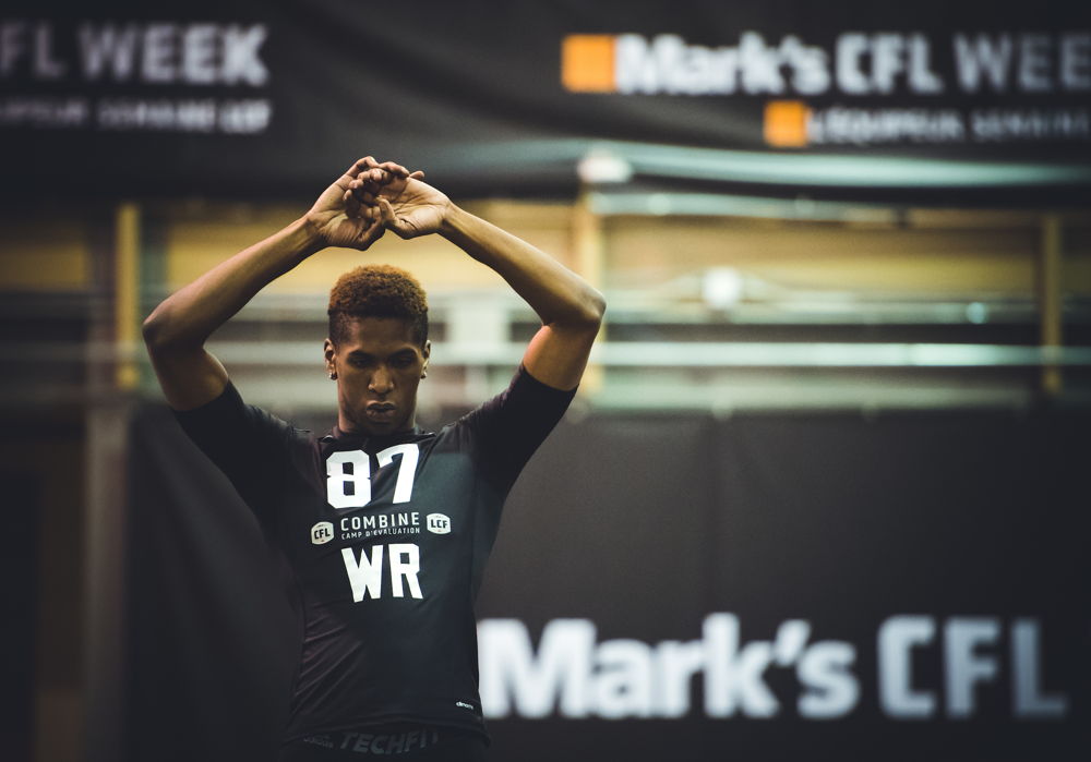 Malcolm Carter at the CFL Combine presented by adidas. Photo credit: Johany Jutras/CFL