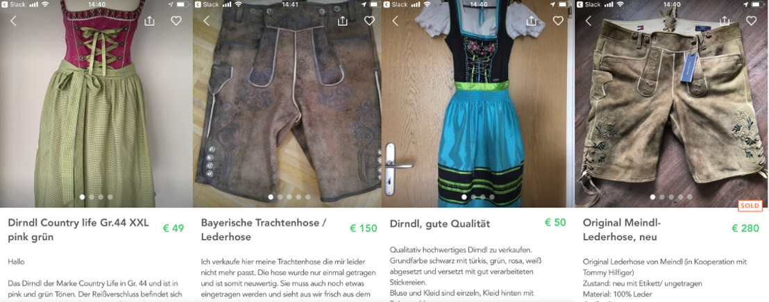 Shpock-Trachten-Report: Secondhand-Dirndl für 34 Euro