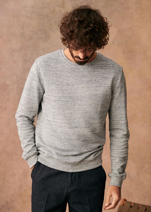 Octobre Editions - Sweatshirt Jaylen Bleu Chiné
