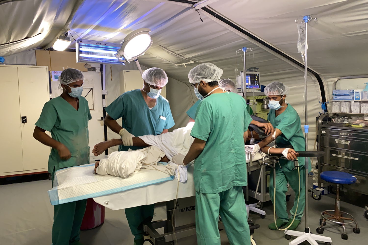 The operating theatre at MSF’s trauma centre in Mocha, in the Red Sea Coast region of Yemen. Copyright: Hareth Mohammed/MSF