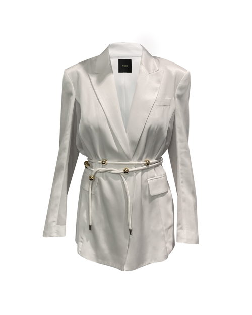 PINKO FW25 CARILLON GIACCA SATIN CON BOULE METALLO EUR485