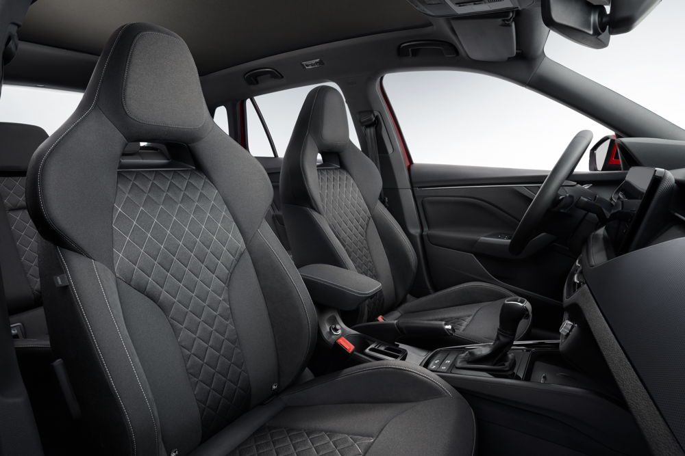 The seat covers are available in an exquisite Suedia microfiber as an option.