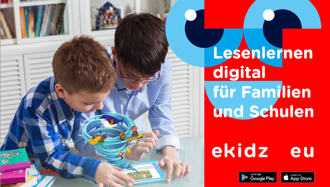 Lesenlernen digital für Familien und Schulen - Startup eKidz.eu schließt Partnerschaft mit Hugendubel