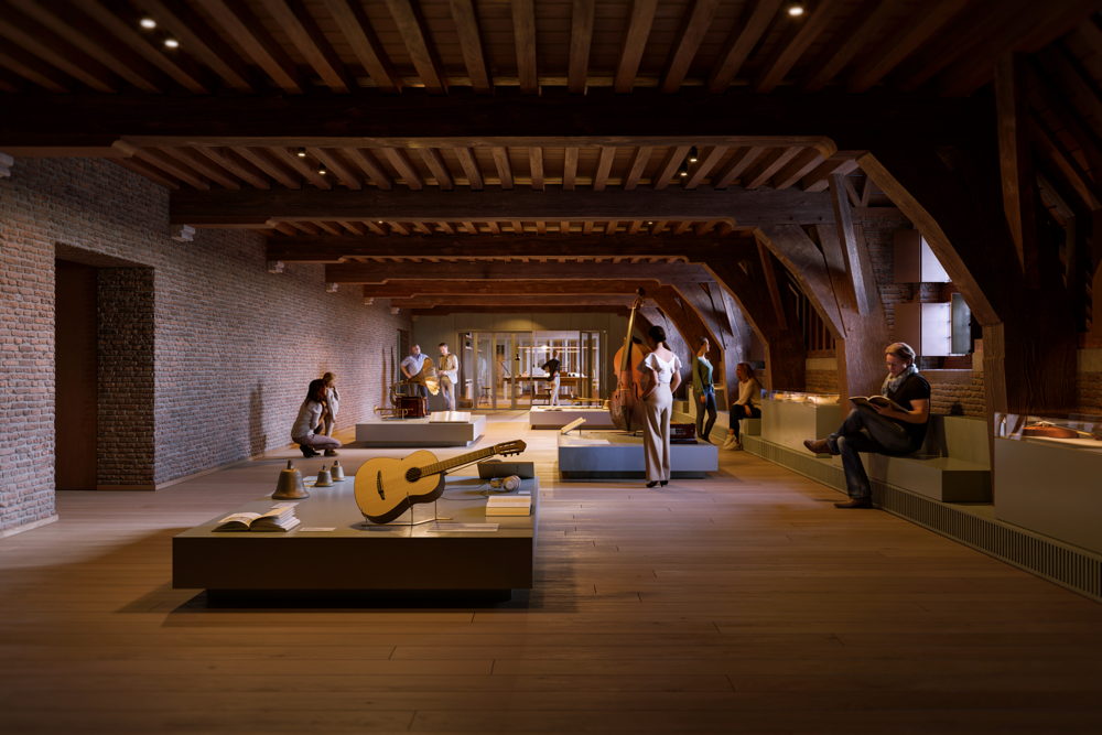 Simulatiebeeld tweede verdieping Vleeshuis ©Joris Bourgeois i.o.v Origin Architecture & Engineering i.s.m. FVWW Architecten