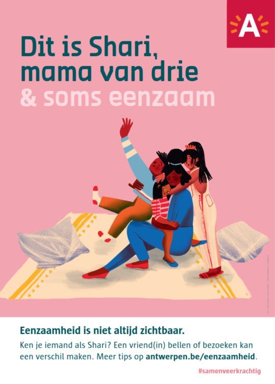 Affiche campagne rond eenzaamheid © stad Antwerpen