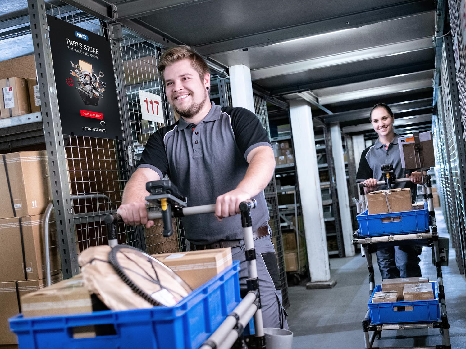 Mit dem direkten Zugriff auf die Lagerbestände von Hatz profitieren die Nutzer von maximaler Lieferfähigkeit des stetig wachsenden Online-Sortiments.