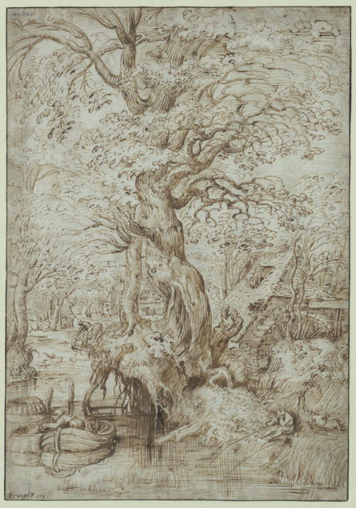 Een zeldzame vroege tekening van Pieter Bruegel de Oude uit de jaren 1550