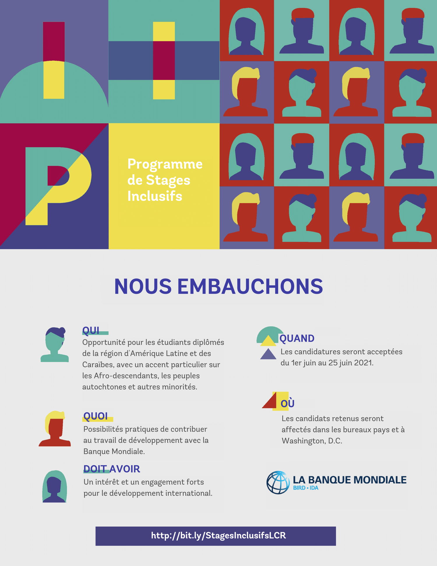 LCR Inclusive Internship Flyer - French