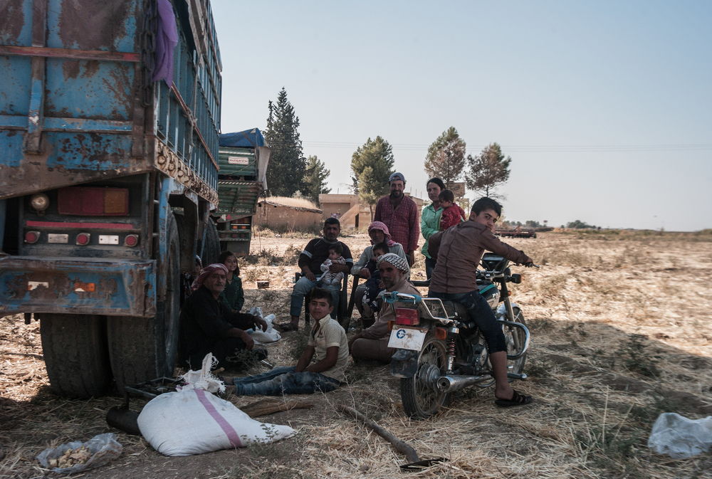 Una familia huye de los combates en el norte de Siria. Jake Simkin