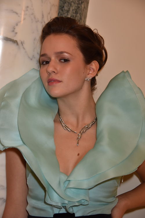 Princess Emilia von Auersperg-Breunner in Emmanuel Ungaro, Payal New York, Photo by Jean Luce Huré