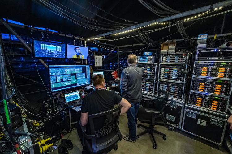 RF World accommodated  44 two-channel microphone receivers and 21 two-channel in-ear monitoring transmitters  (Photo credit: Ralph Larmann)