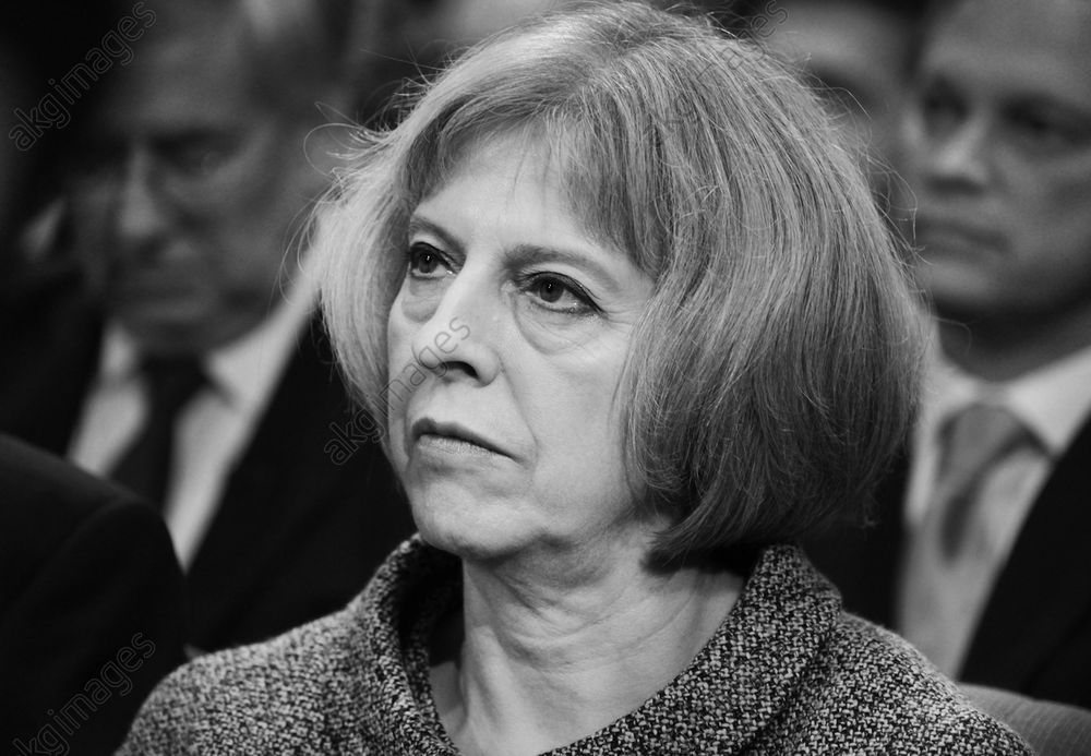 British Prime Minister Theresa May at the Conservative Party Conference in Birmingham, UK, October 2014. AKG5908214