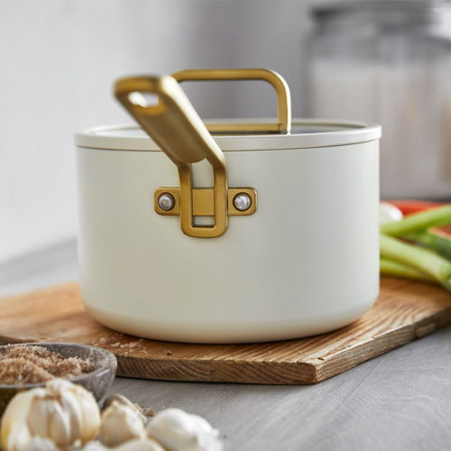 GreenPan™ Stanley Tucci™ Ceramic Nonstick 20cm/3.78L Saucepan with Lid, Carrara White - €189 GreenPan™ Stanley Tucci™ Ceramic Nonstick 20cm/3.78L Saucepan with Lid, Carrara White - €189